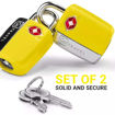 Picture of PADLOCK KEY LOCK TWIN TSA YELLOW
